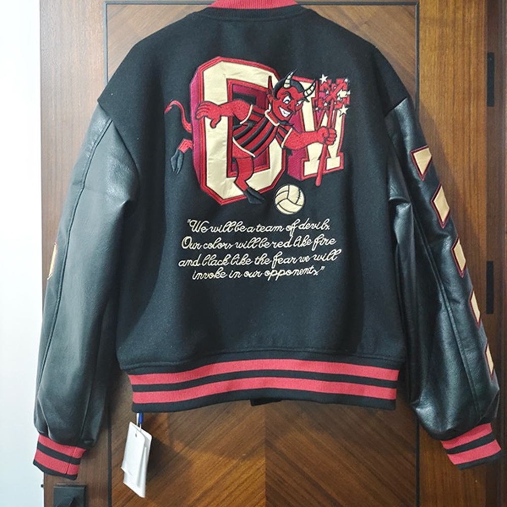 Off-White x AC Milan Baseball Jacket - Picture 9 of 9